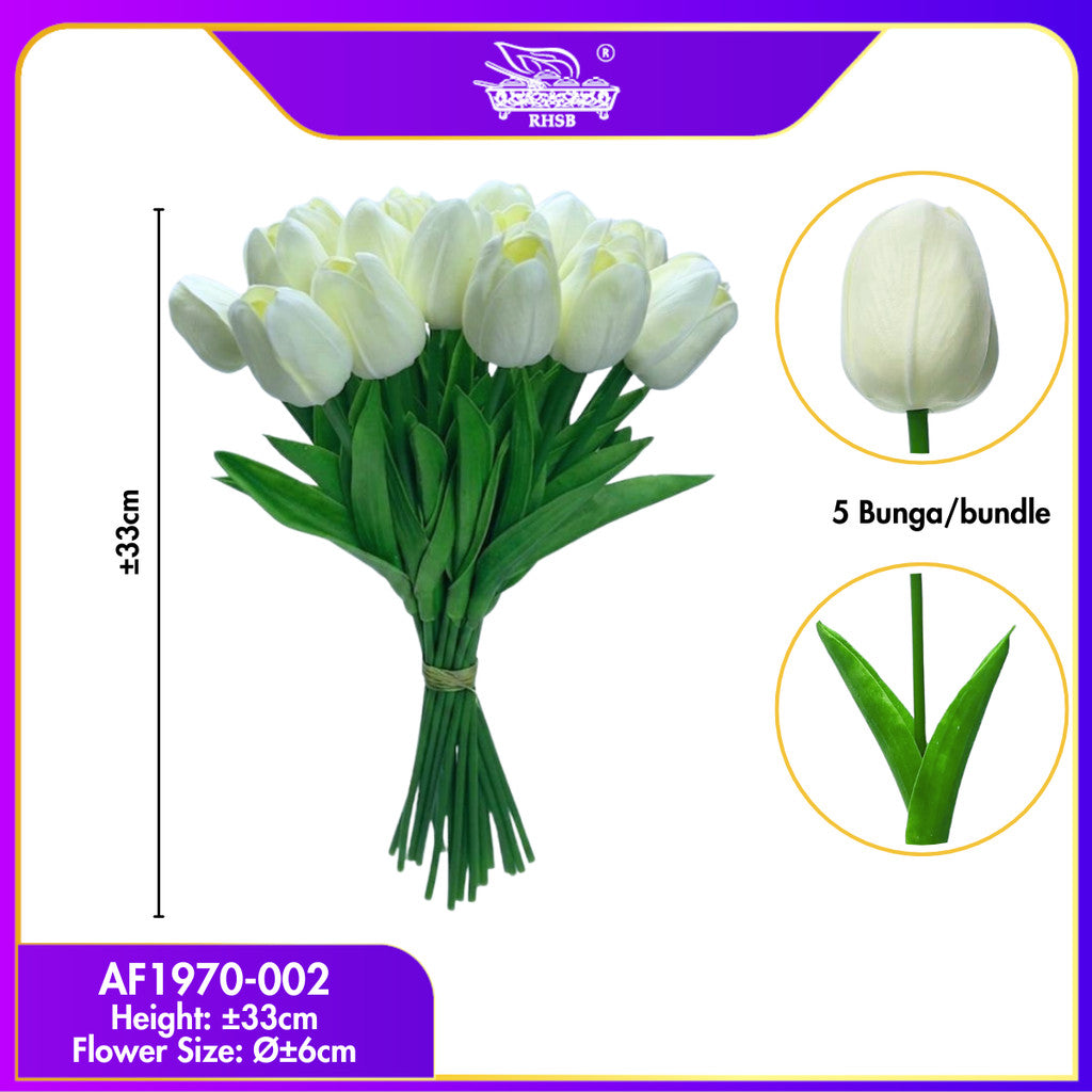 [1PC] ARTIFICIAL TULIP/ BOUQUET BRIDAL/ BUNGA HIASAN/ WEDDING DECORATION/ DINING TABLE DECOR/ BUNGA TULIP HIASAN/ AF1970