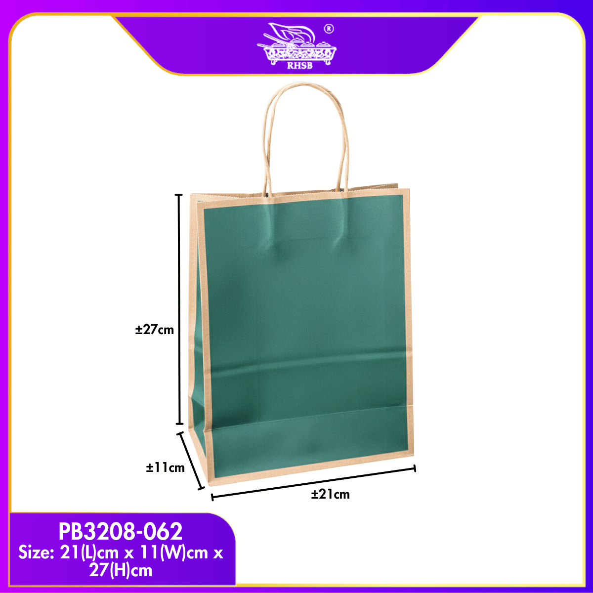 [10 PCS] CRAFT PAPER BAG WITH HANDLE/ WEDDING GIFT BAG/ DOORGIFT BAG/GOODIES BAG /RECYCLABLE BAG/ BEG MURAH/ BAG JAMUAN