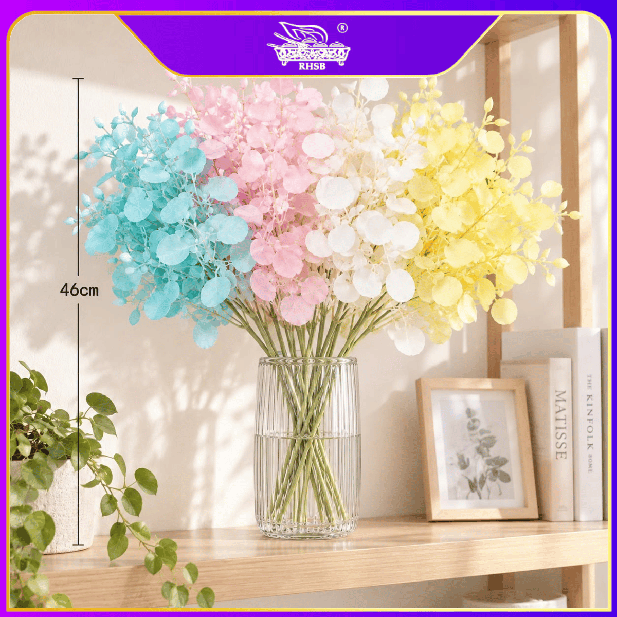 [1PC] Artificial Eucalyptus Branch Money Leaf | Faux Flower | Wedding Party Decor LF4602
