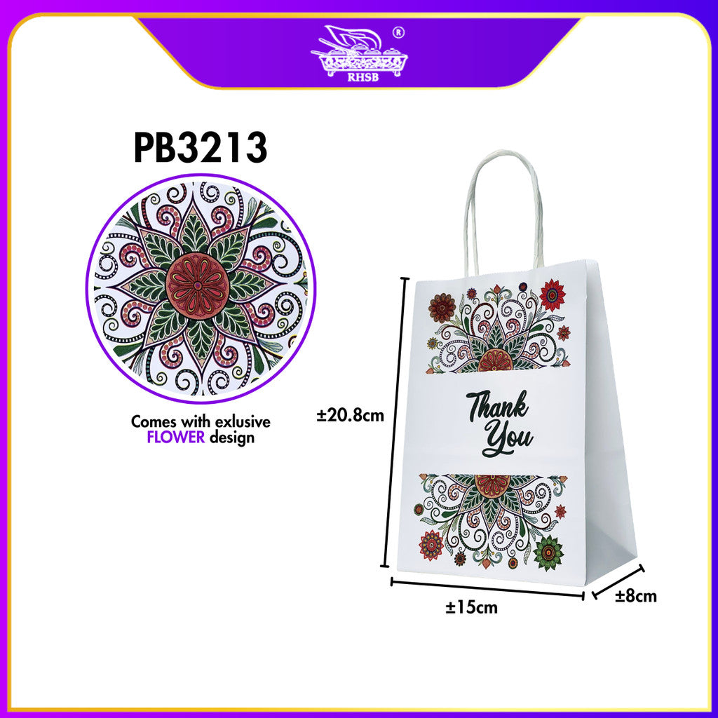 [10PCS] CRAFT PAPER BAG/ BEG MURAH/ BAG JAMUAN/ WEDDING GIFT BAG/ DOORGIFT/ THANKYOU PAPER BAG / GOODIES BAG/ PB3210-3213