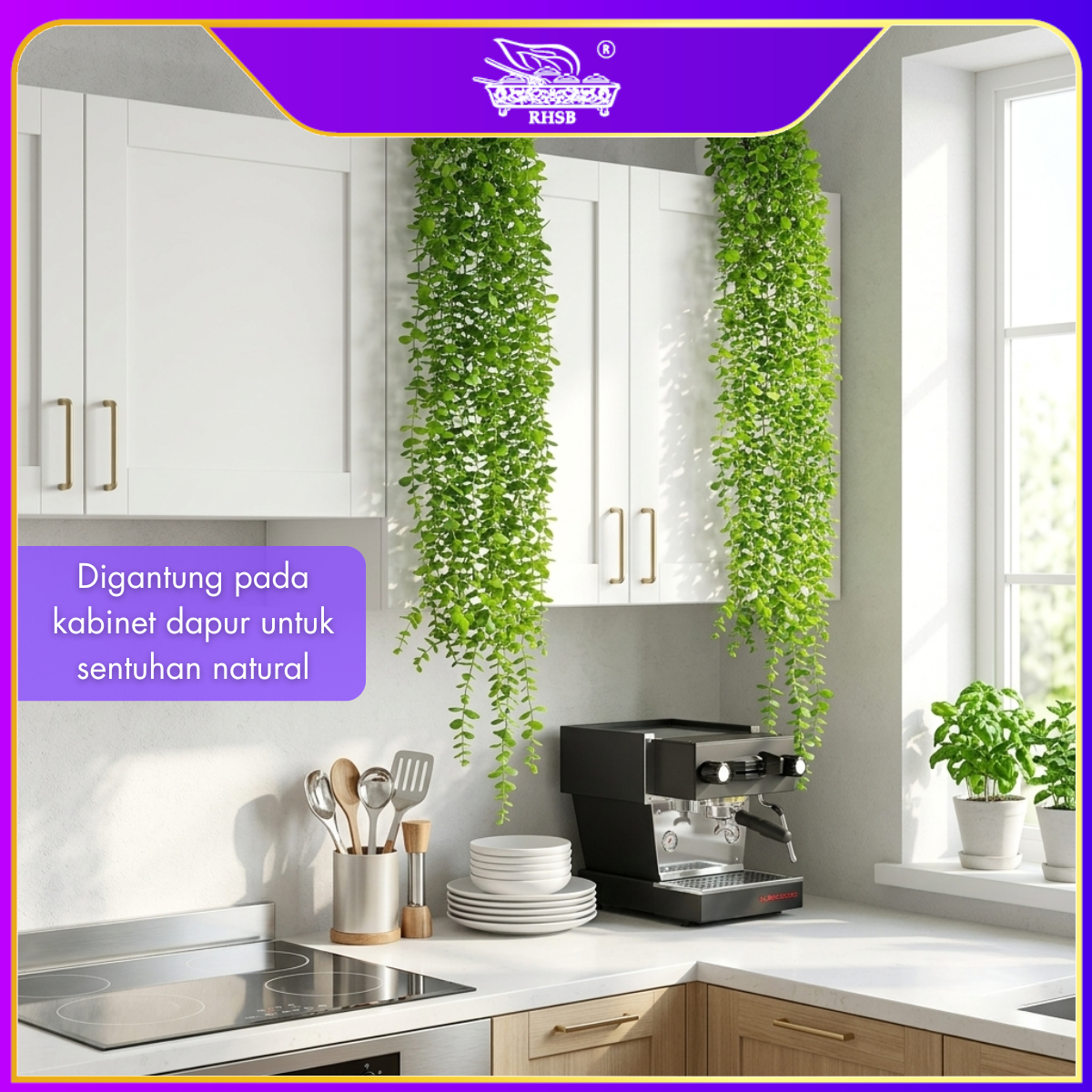 [1 PC] Artificial Leaf | Daun Jurai | Green Leaves | Garlands Hanging Leaf | Daun Hiasan | Home Deco | LF4612-LF4613