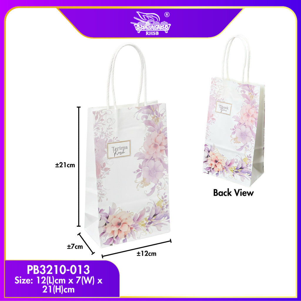 [10PCS] CRAFT PAPER BAG/ BEG MURAH/ BAG JAMUAN/ WEDDING GIFT BAG/ DOORGIFT/ THANKYOU PAPER BAG / GOODIES BAG/ PB3210-3213