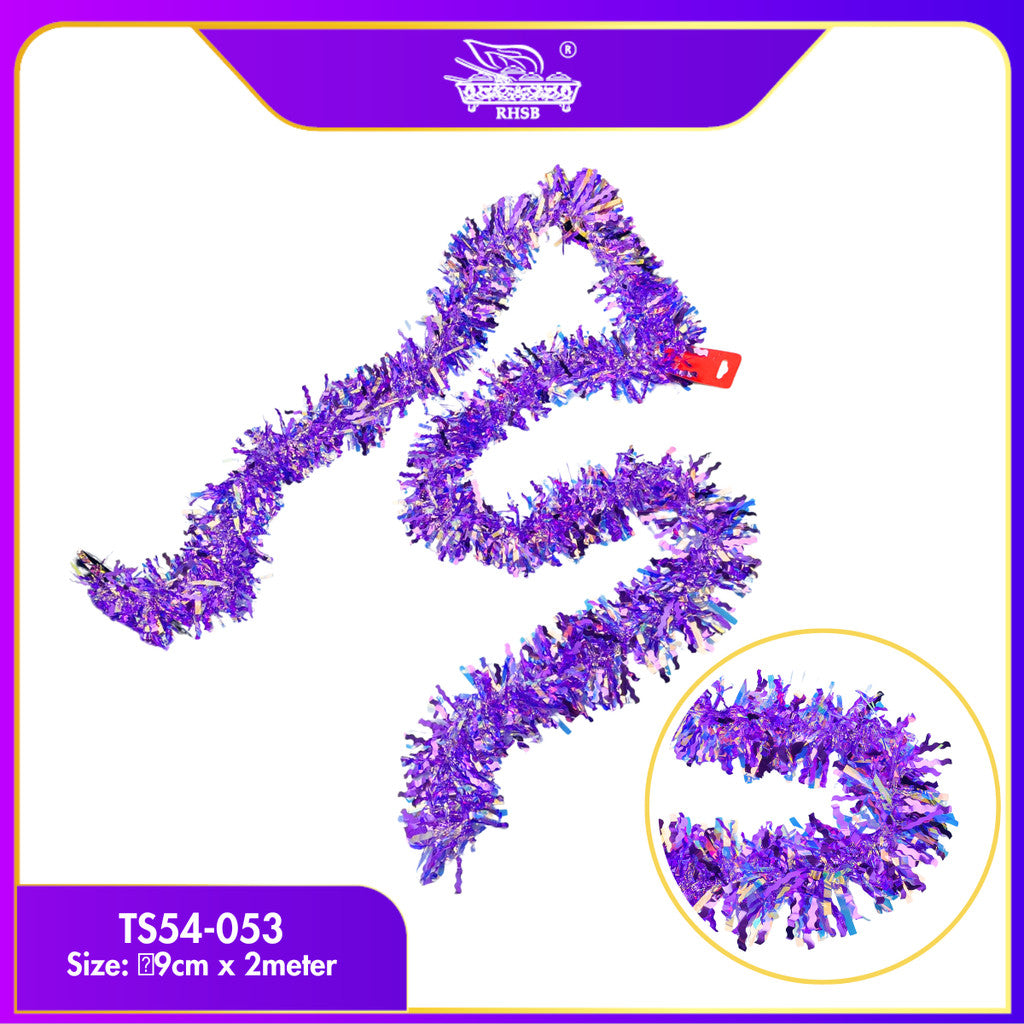 [1 PC] 2METER TINSEL GARLAND / TINSEL HIASAN / DECO RAYA / CHRISTMAS BALL / RAYA TINSEL / CHRISTMAS DECORATION / TINSEL DECO