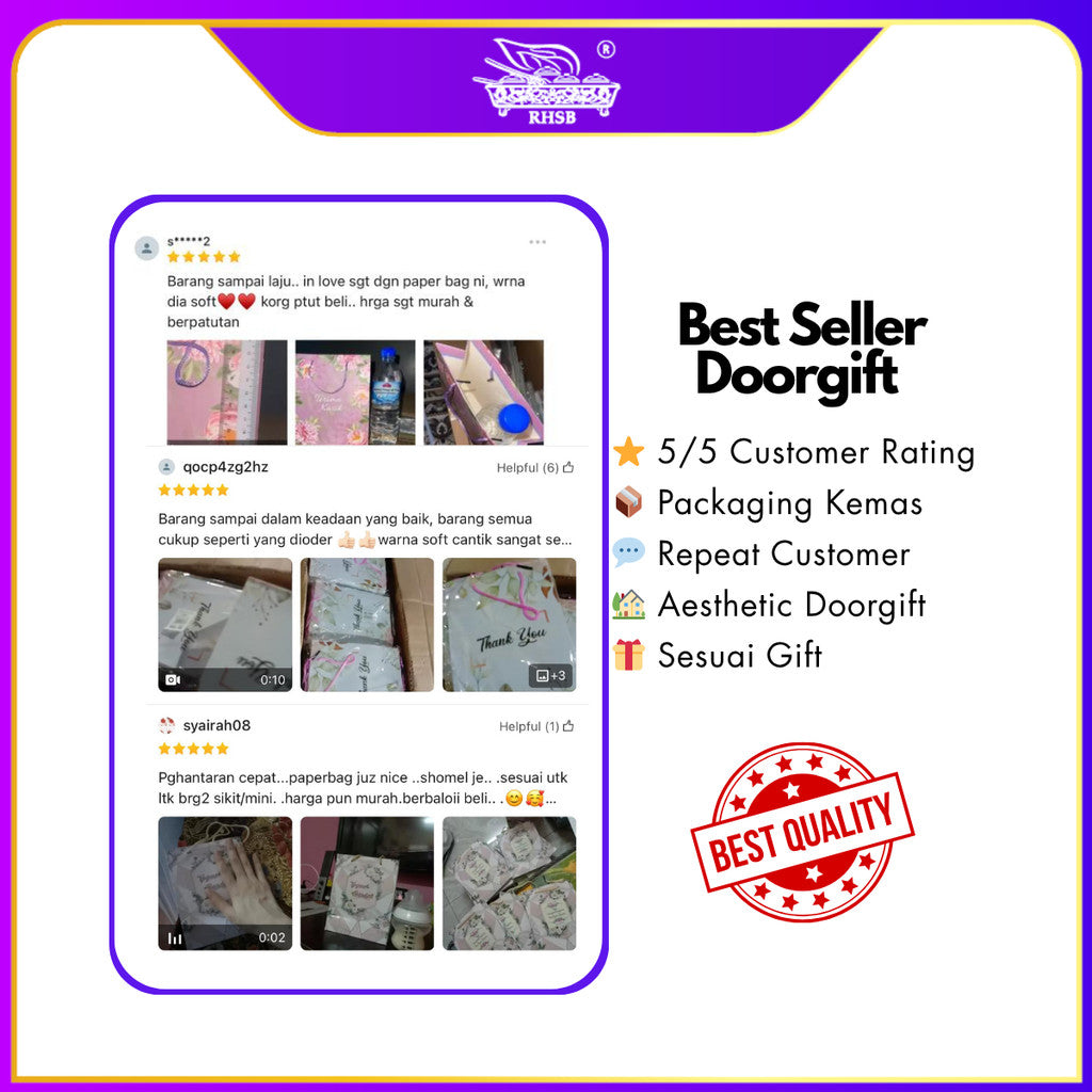 [10 PCS] BAHULU BOX / DOORGIFT BOX / GOODIES BOX / WEDDING SOUVENIR BOX / KOTAK KAHWIN / DOORGIFT KAHWIN / KOTAK BAHULU