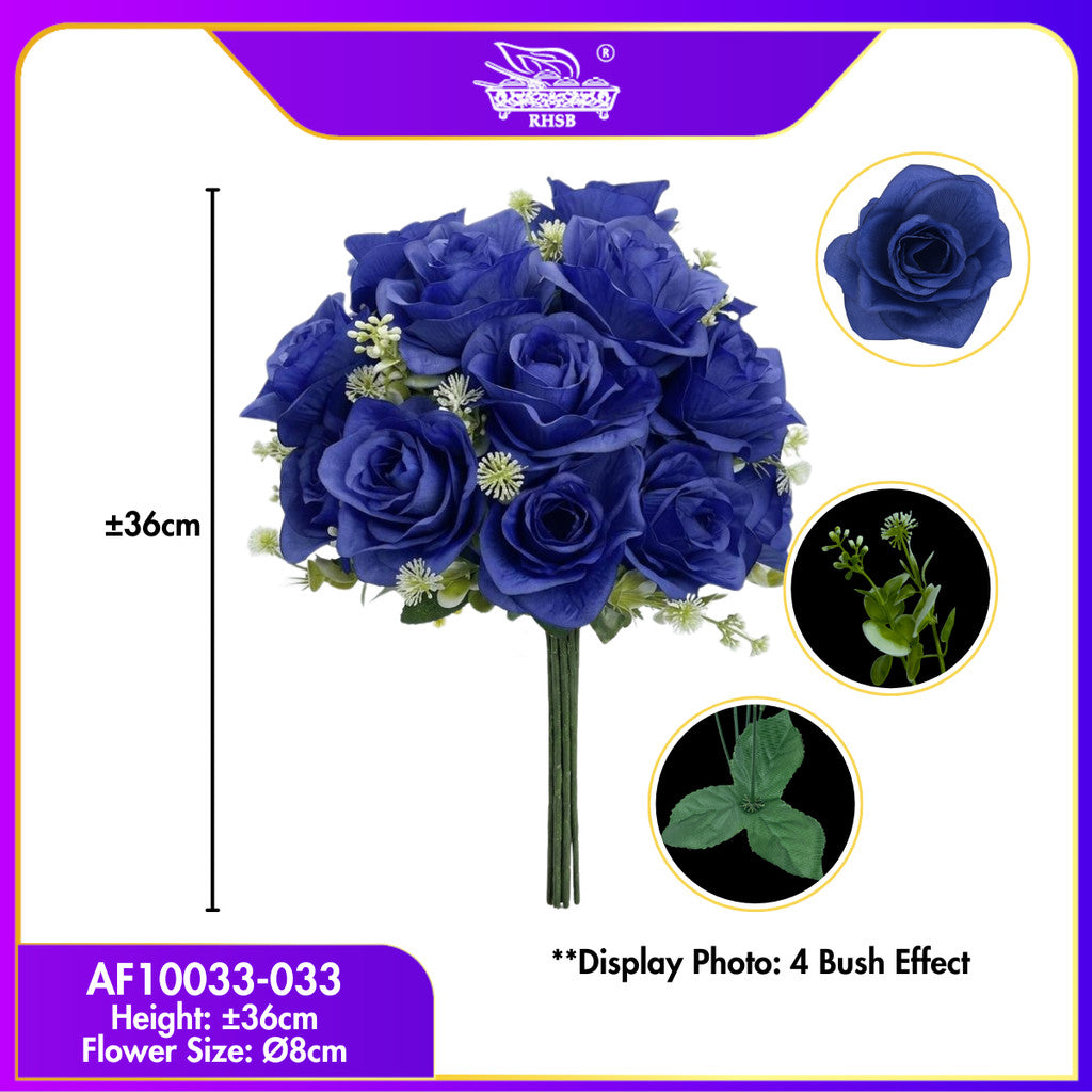 [1 PC] 37cm | Bunga Rose Tiruan 5Kuntum |Bunga Hiasan Rumah |Gubahan Hantaran |Artificial Rose Bouquet for Home & Wedding Decor AF10033