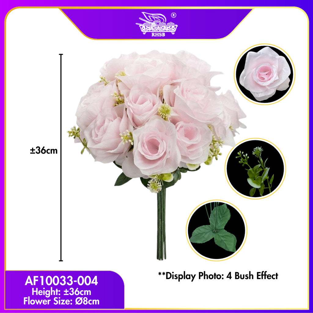 [1 PC] 37cm | Bunga Rose Tiruan 5Kuntum |Bunga Hiasan Rumah |Gubahan Hantaran |Artificial Rose Bouquet for Home & Wedding Decor AF10033