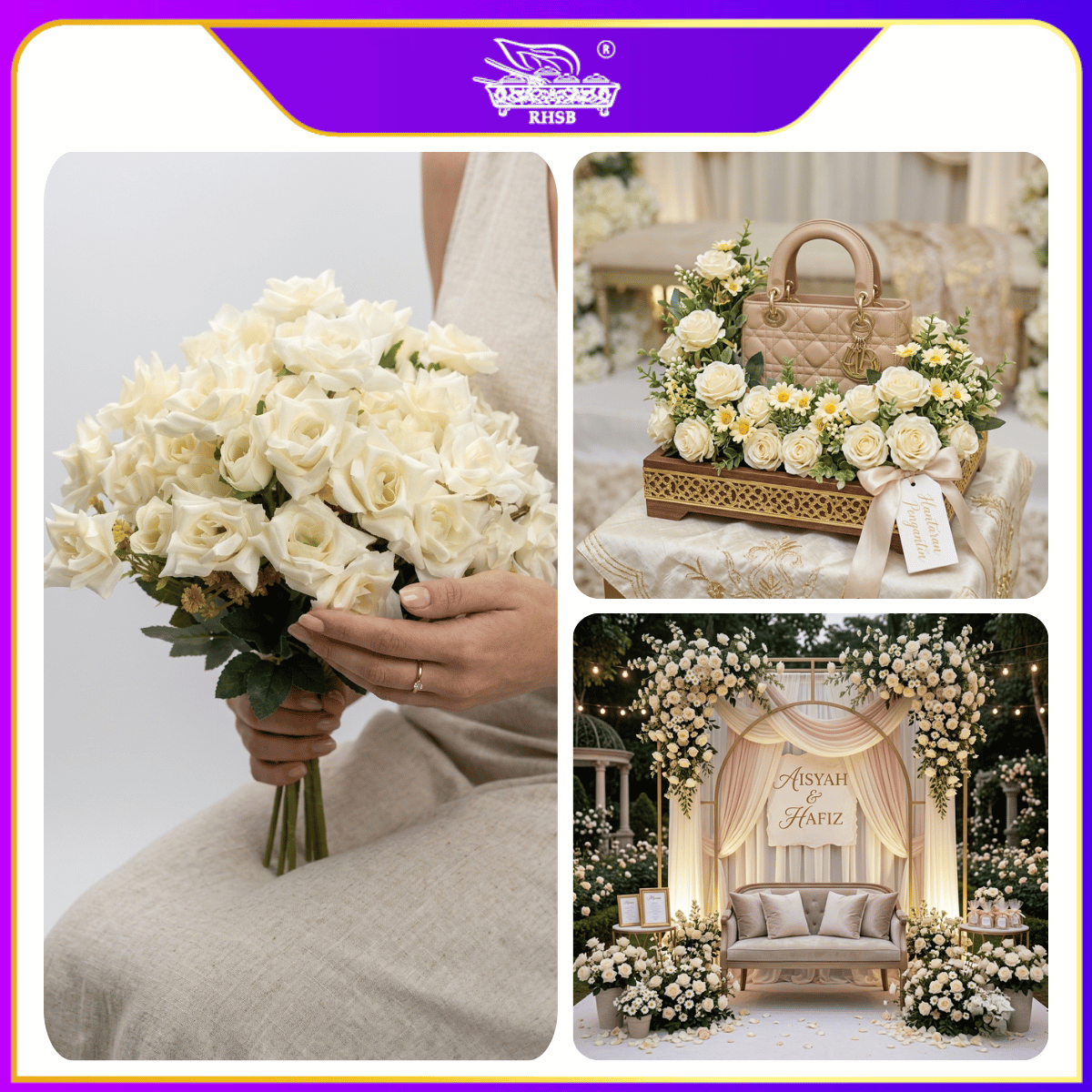 [1 PC] Mni Peony Rose | Hand Bouquet | Bunga Peony | Bunga Hiasan | Artificial Flower | Hiasan Dulang Hantaran | AF10024