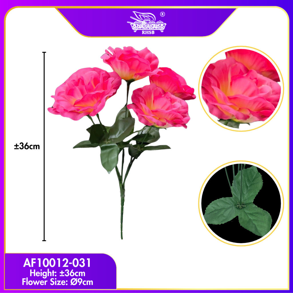 [1SET] 5 HEADS ARTIFICIAL ROSE/ HAND BOUQUET/ BUNGA ROSE/ BUNGA HIASAN/ BUNGA DULANG/ BUNGA ROS TIRUAN / AF10012