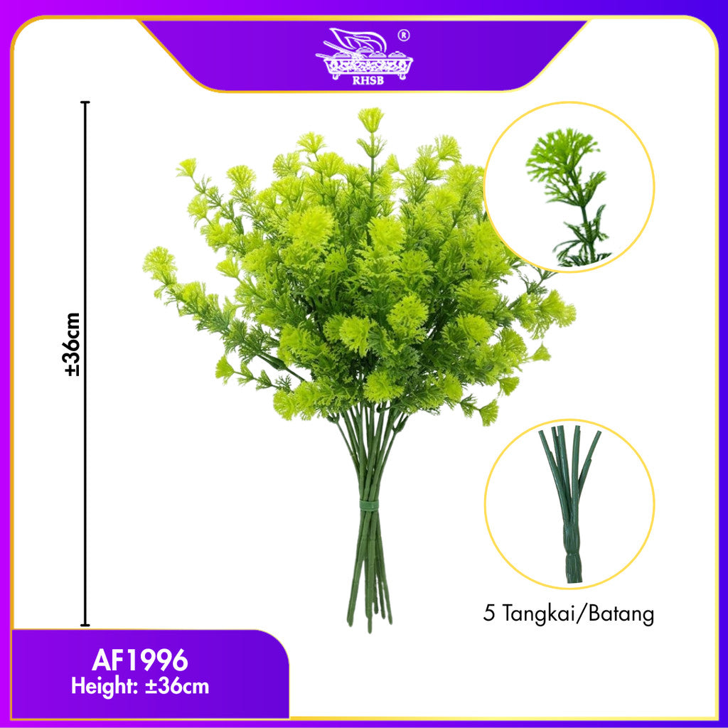 [1 PC] ARTIFICIAL FERN LEAVES /  FAKE LEAVES / HOME DECORATION /  LEAVES BOUQUET / AF1996-AF1998