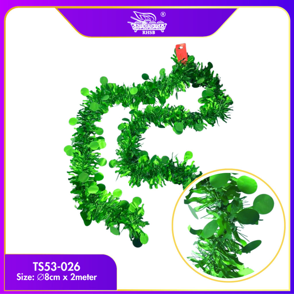 [1 PC] 2METER TINSEL GARLAND / TINSEL HIASAN / DECO RAYA / CHRISTMAS BALL / RAYA TINSEL / CHRISTMAS DECORATION / TINSEL DECO