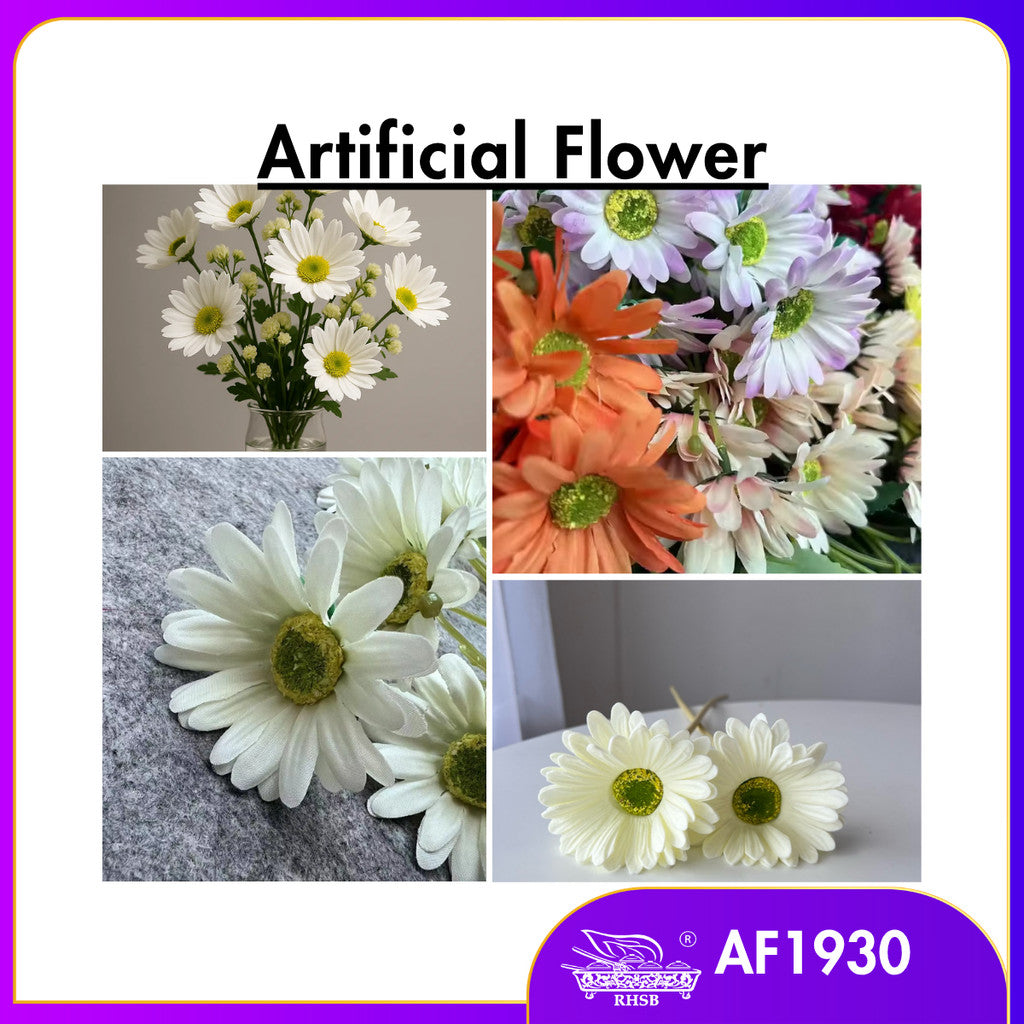 [1 PC] ARTIFICIAL DAISY FLOWER/ BUNGA HIASAN/ WEDDING DECOR/ HANTARAN DECORATION/ BOUQUET FLOWER/ HIASAN RUMAH/ AF1930