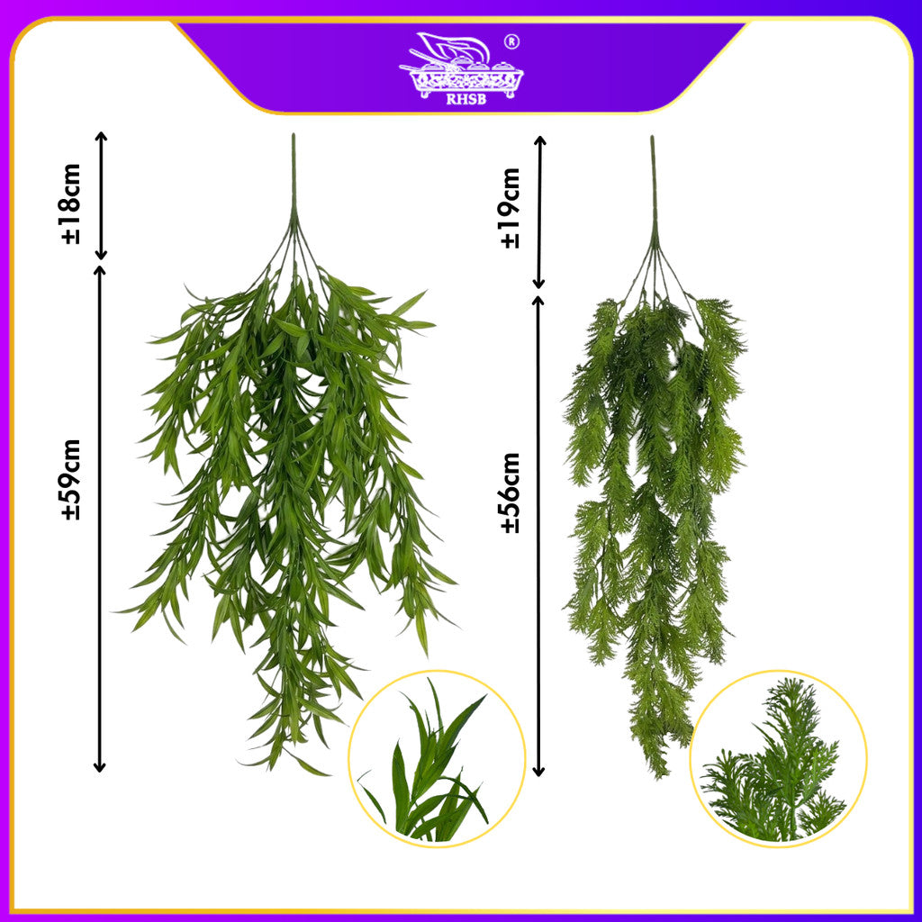 [1 PC] ARTIFICIAL LEAF / HANGING GREEN LEAF / PLASTIC GREENERY LEAVES / WEDDING DECORATION / WALL DECORATION LF4610-LF4611