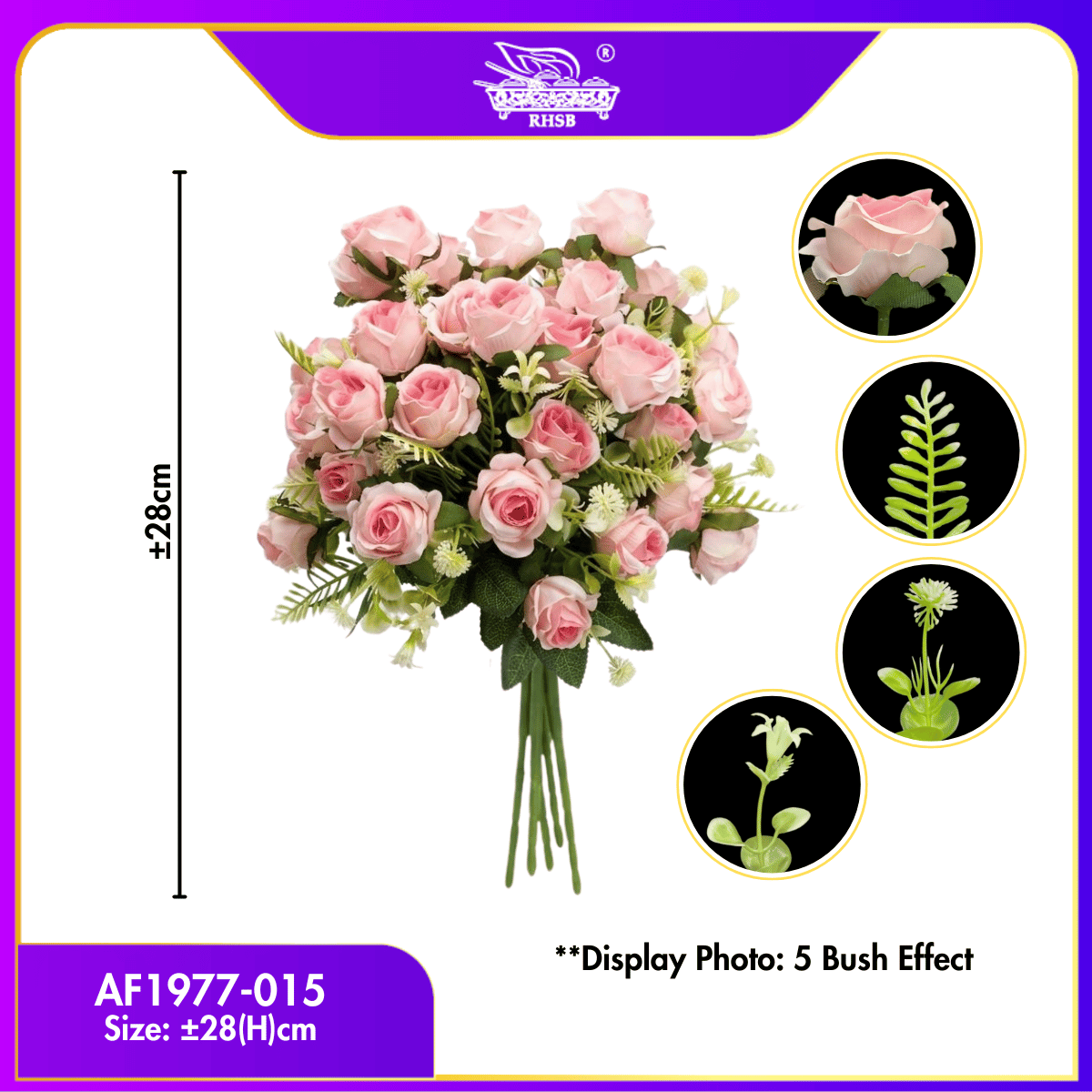 [1PC] Artificial Mini Roses | Mini Rose Bunga Mawar | Bunga Tiruan Kecil | Gubahan Hantaran Pelamin | Wedding | Doorgift | Home Decoration AF1977