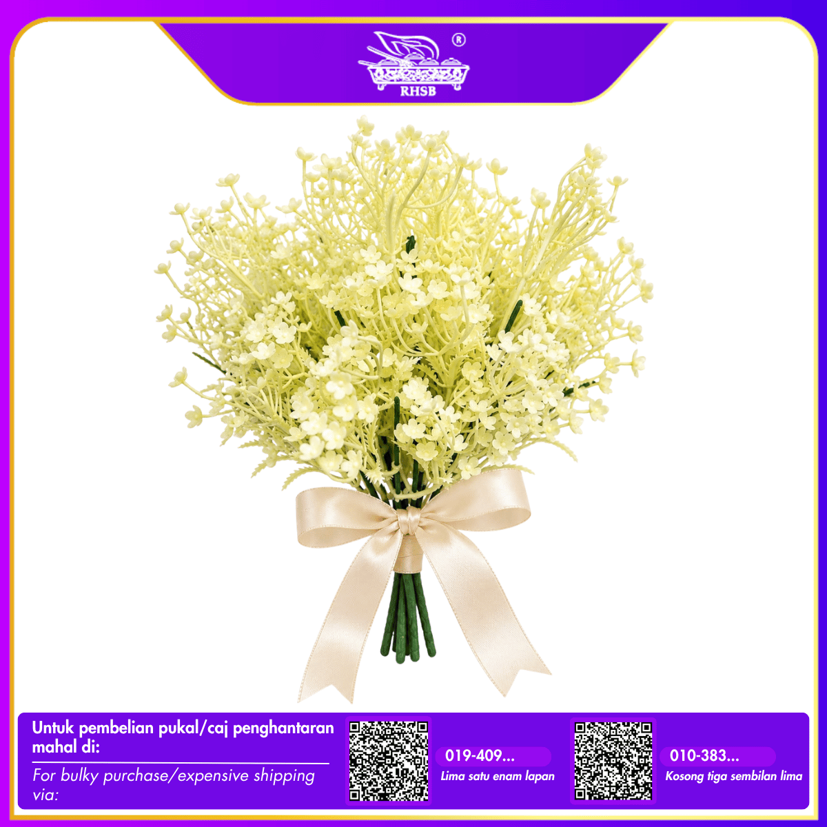 [1 PC] ARTIFICIAL BABY BREATH / BUNGA FILLET / BUNGA HIASAN / HAND BOUQUET / ARTIFICIAL FLOWER  AF1953