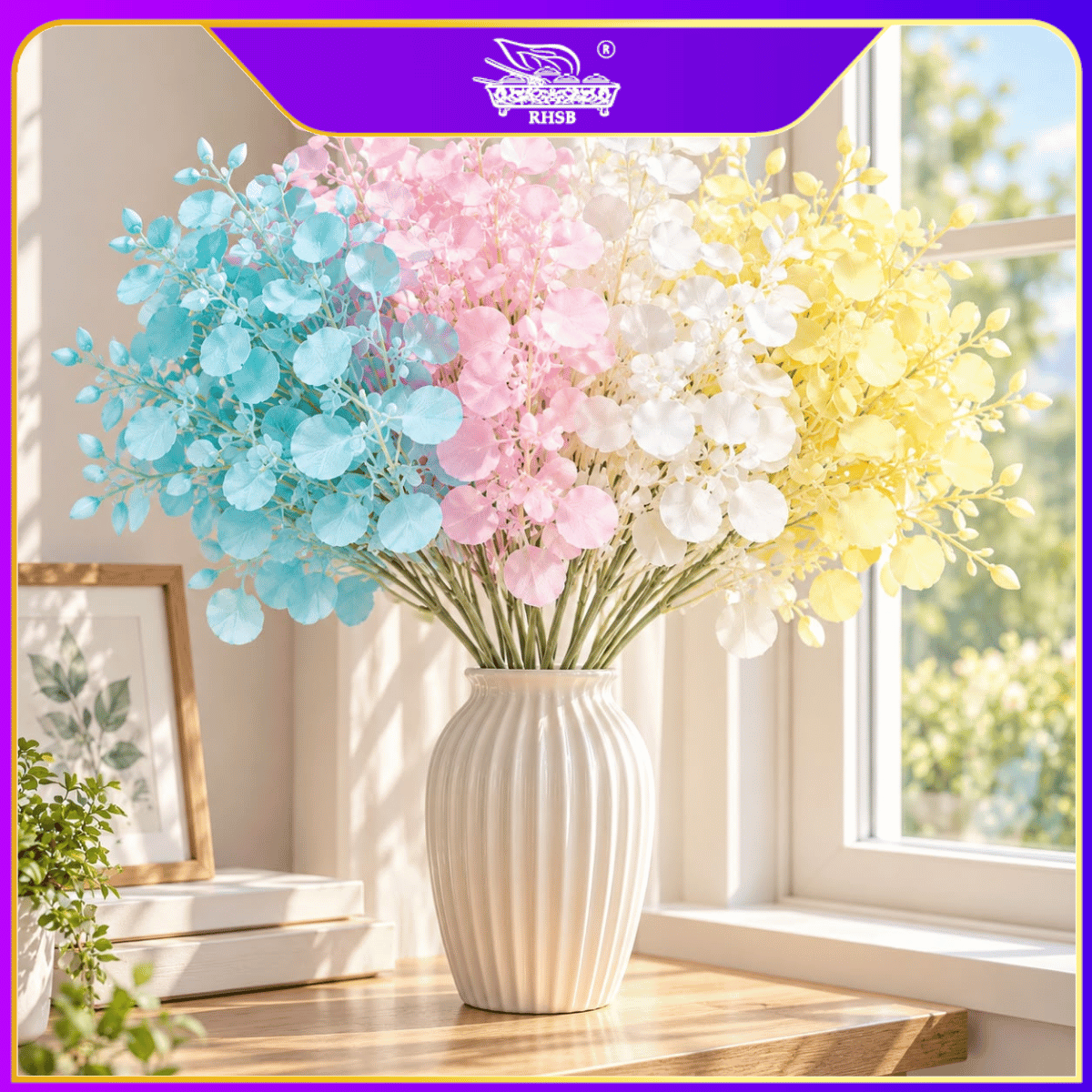 [1PC] Artificial Eucalyptus Branch Money Leaf | Faux Flower | Wedding Party Decor LF4602