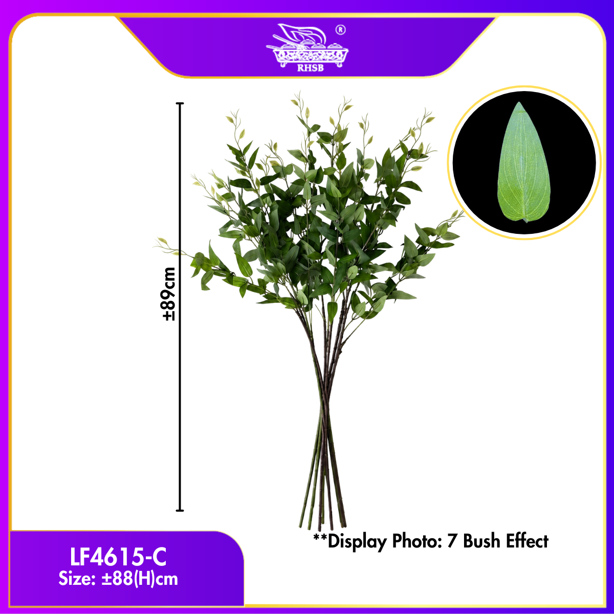 [1 PC] Artificial Leaf 88cm | Daun Hiasan  LF4615