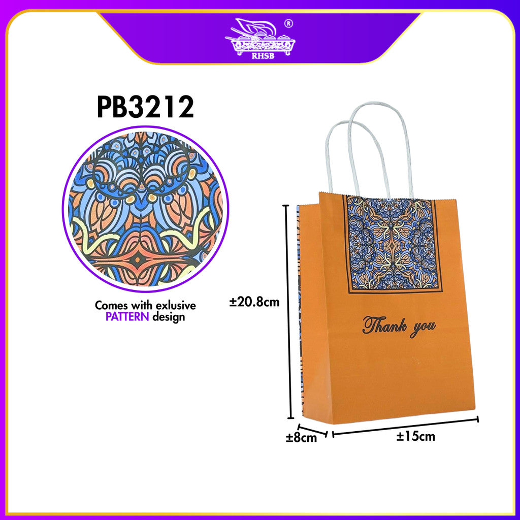 [10PCS] CRAFT PAPER BAG/ BEG MURAH/ BAG JAMUAN/ WEDDING GIFT BAG/ DOORGIFT/ THANKYOU PAPER BAG / GOODIES BAG/ PB3210-3213