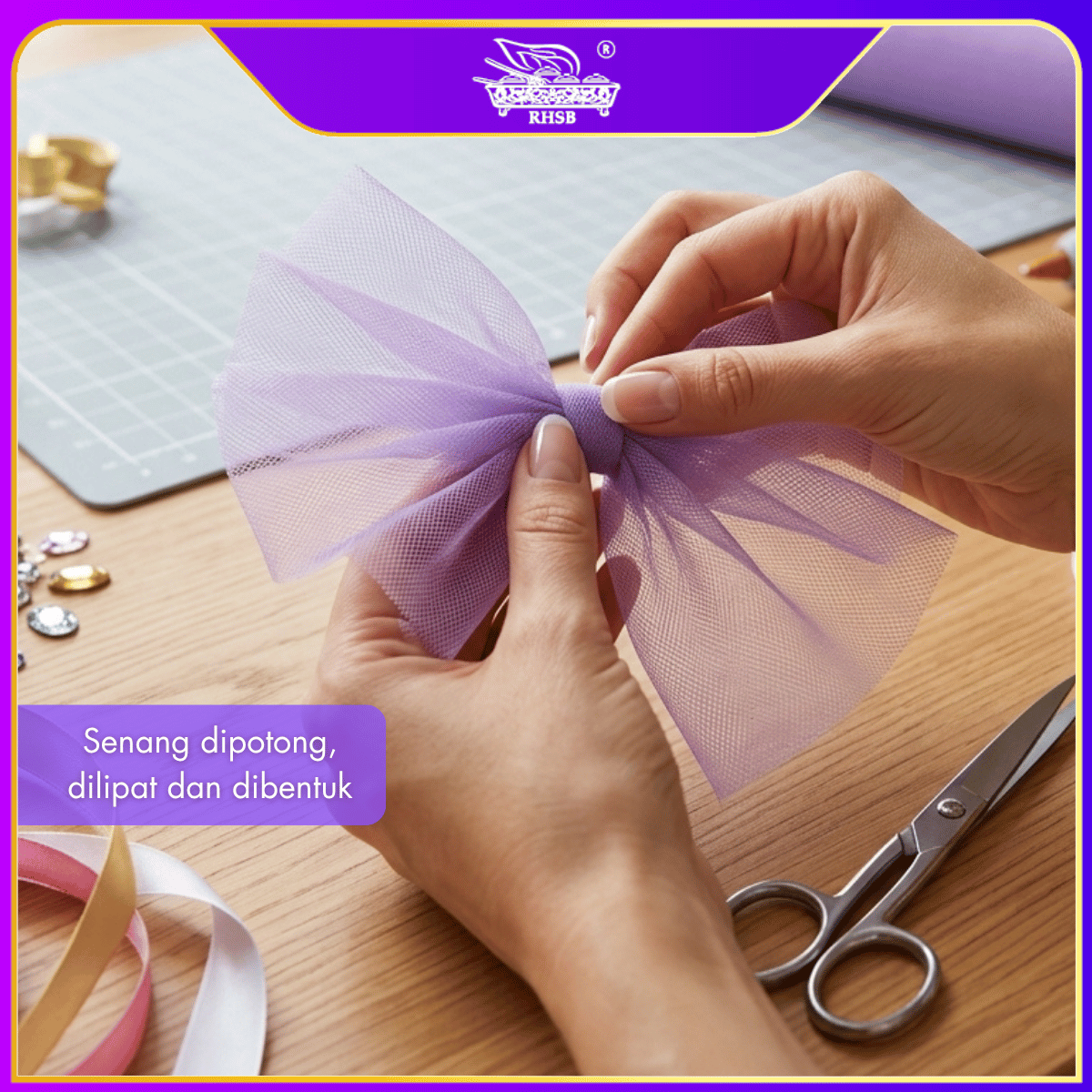 [P15M] Mesh Net Bridal Fabric | Soft Net Rough Tulle Fabric | Organza Hamper Wrapper | Tutu Kain Net Halus Kain Lembut Kain Net Kasar MESH04