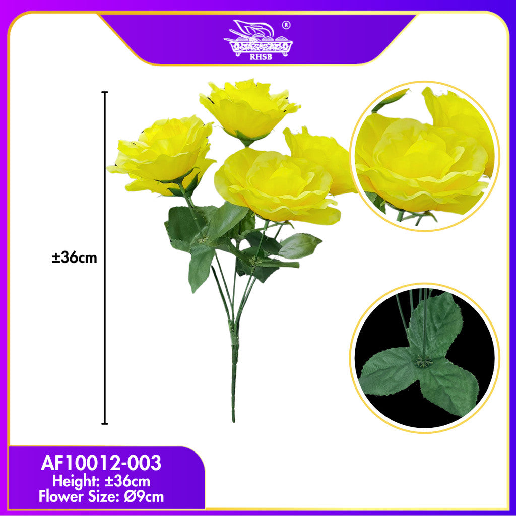 [1SET] 5 HEADS ARTIFICIAL ROSE/ HAND BOUQUET/ BUNGA ROSE/ BUNGA HIASAN/ BUNGA DULANG/ BUNGA ROS TIRUAN / AF10012