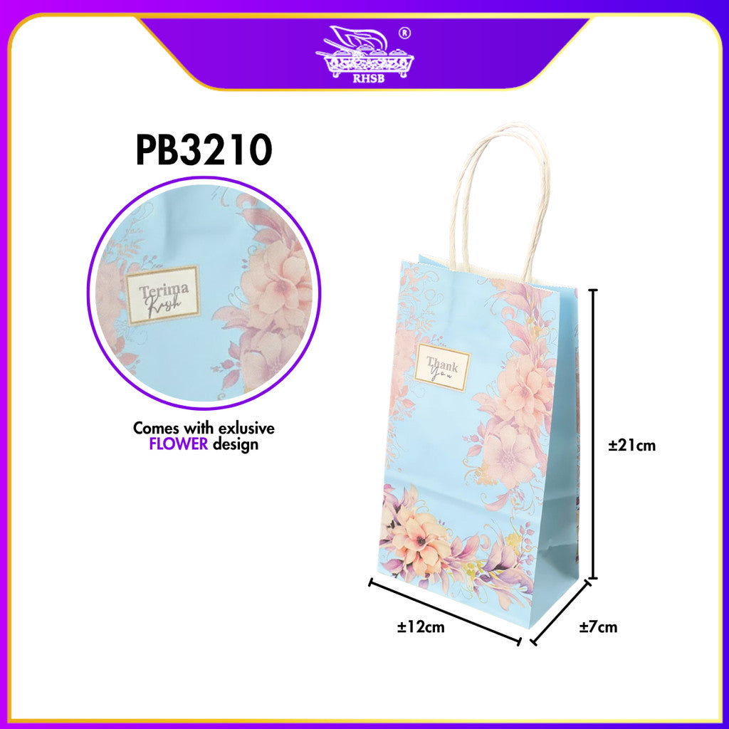 [10PCS] CRAFT PAPER BAG/ BEG MURAH/ BAG JAMUAN/ WEDDING GIFT BAG/ DOORGIFT/ THANKYOU PAPER BAG / GOODIES BAG/ PB3210-3213