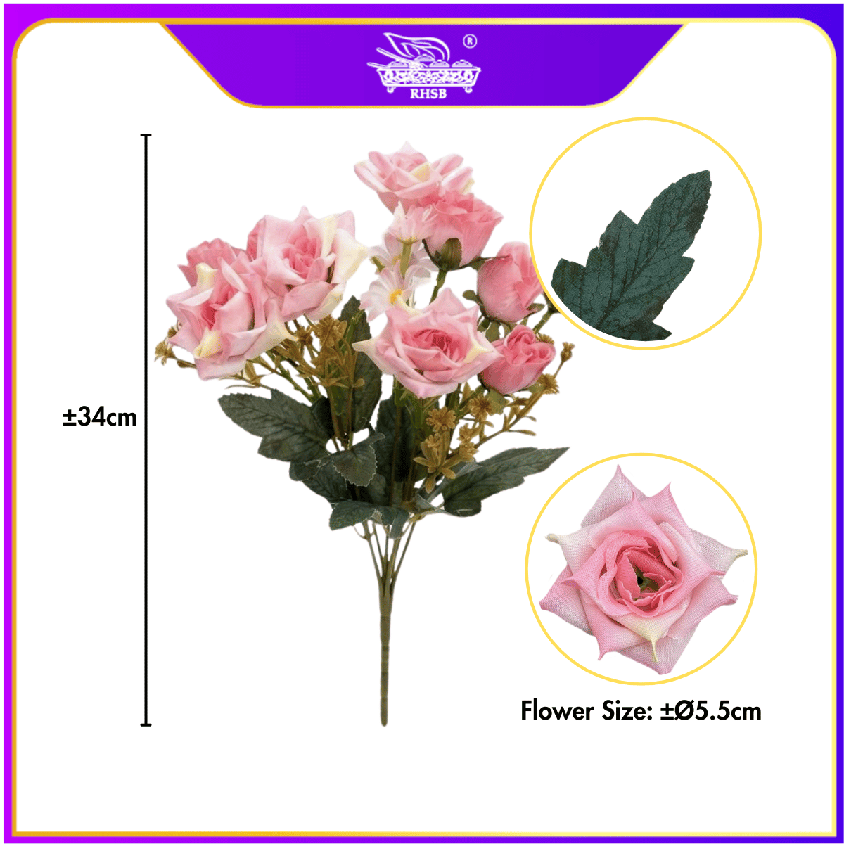 [1 PC] Mni Peony Rose | Hand Bouquet | Bunga Peony | Bunga Hiasan | Artificial Flower | Hiasan Dulang Hantaran | AF10024