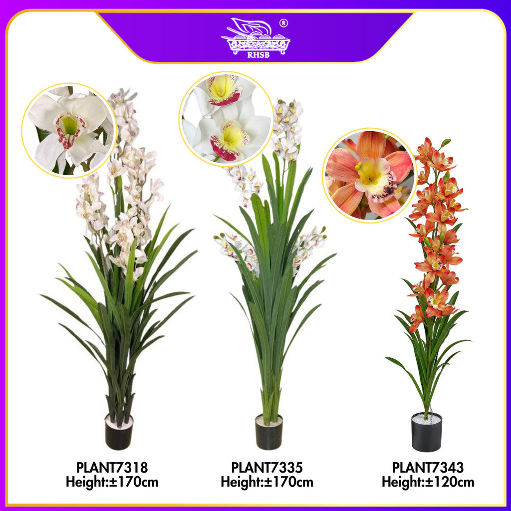 [1 PC] 170CM Artificial Orchid Plant / Pokok Orkid / Bunga Orkid Hiasan Rumah / Pokok Hiasan PLANT7335