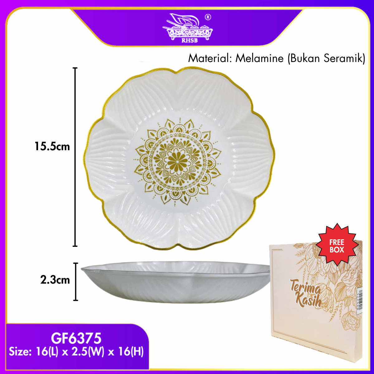 [10 SET] 7 INCH DOORGIFT MANGKUK BUNGA/ DOORGIFT VIP/FLOWER SHAPE PLATE/CENDERAHATI KAHWIN TUNANG/PINGGAN MANGKUK/SOUVENIR HADIAH GF6314-GF6376