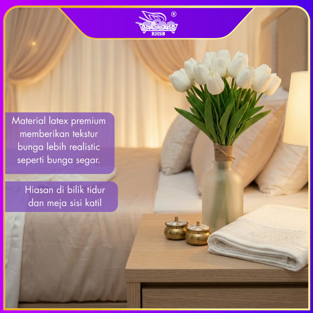[1PC] ARTIFICIAL TULIP/ BOUQUET BRIDAL/ BUNGA HIASAN/ WEDDING DECORATION/ DINING TABLE DECOR/ BUNGA TULIP HIASAN/ AF1970