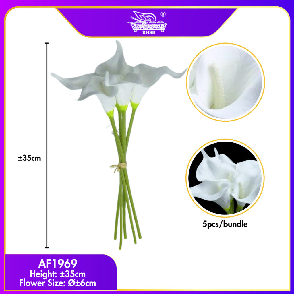 [1 PC]  ARTIFICIAL CALLA LILY / BUNGA LILY / BUNGA HIASAN / ARTIFICIAL FLOWER / HAND BOUQUET WEDDING DECORATION