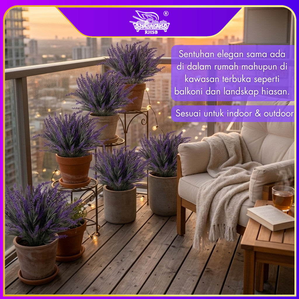 [1 PC] 5-7 BRANCHES ARTIFICIAL FLOWER LAVENDER / WEDDING FAKE FLOWER / BRIDAL BOUQUET / BUNGA HIASAN / HOME DECORATION AF1988-AF1992