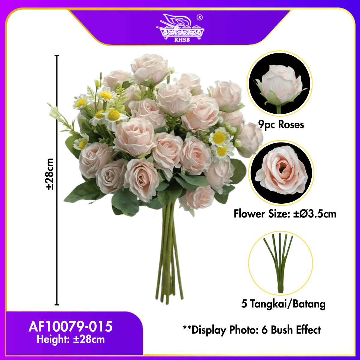 [1 PC] OFFER ROSE / VINTAGE ROSE/ BUNGA ROSE / BUNGA HIASAN / ARTIFICIAL FLOWER / FLOWER AF10079