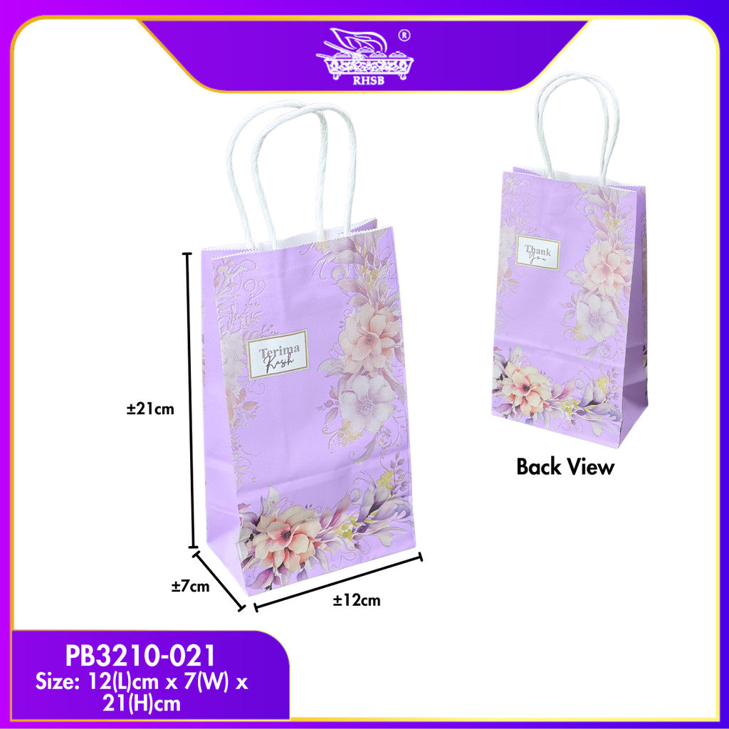 [10PCS] CRAFT PAPER BAG/ BEG MURAH/ BAG JAMUAN/ WEDDING GIFT BAG/ DOORGIFT/ THANKYOU PAPER BAG / GOODIES BAG/ PB3210-3213