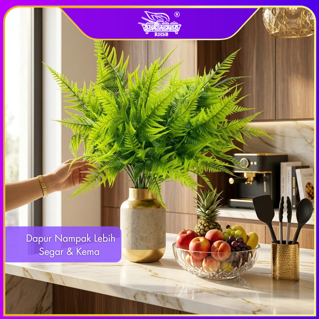 [1 PC] ARTIFICIAL FERN LEAVES /  FAKE LEAVES / HOME DECORATION /  LEAVES BOUQUET / AF1996-AF1998