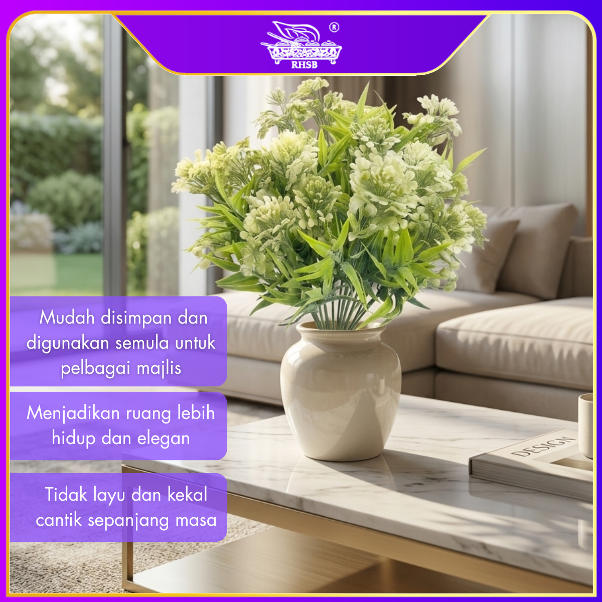 [1 PC] SPRING GRASS LILY / ARTIFICIAL LEAVES / DAUN HIASAN / HOME DECORATION / ARTIFICIAL PLANT / AF1878-AF1987