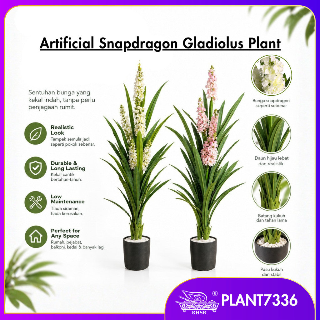[1PC] Pokok Snapdragon Gladiolus Tiruan 170CM Viral 🌸 | Bunga Artificial Tinggi Premium | Ready Stock Hiasan Rumah Murah PLANT7336
