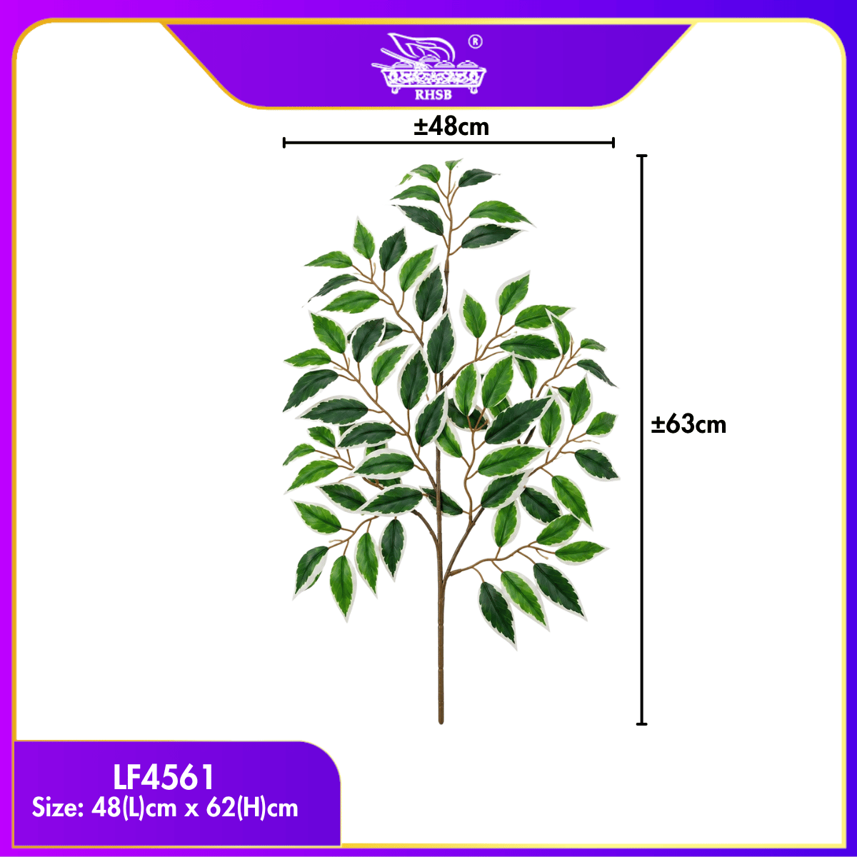 [1 PC] ARTIFICIAL LEAF / BANYAN LEAVES BRANCH / DAUN TIRUAN / DAUN HIASAN / ARTIFICIAL FICUS LEAF / HOME DECOR / LF4561-LF4562