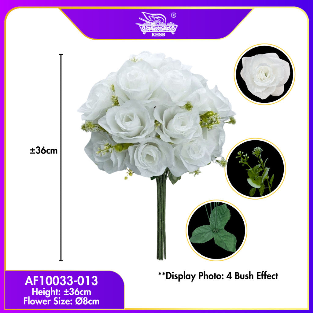 [1 PC] 37cm | Bunga Rose Tiruan 5Kuntum |Bunga Hiasan Rumah |Gubahan Hantaran |Artificial Rose Bouquet for Home & Wedding Decor AF10033