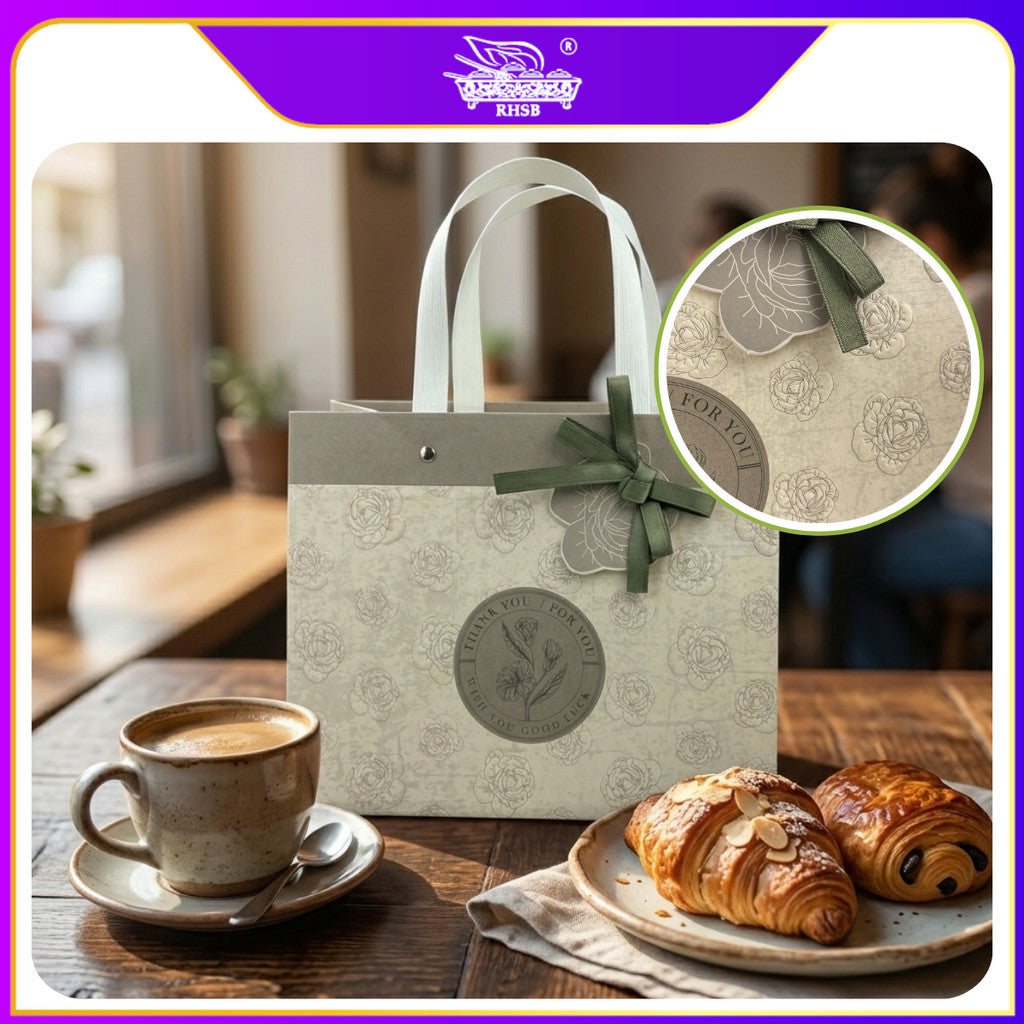 [1PC] Beg Kertas Premium Special Thanks Ribbon Handle Bag PB3196-PB3198