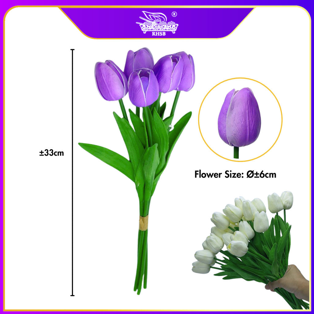 [1PC] ARTIFICIAL TULIP/ BOUQUET BRIDAL/ BUNGA HIASAN/ WEDDING DECORATION/ DINING TABLE DECOR/ BUNGA TULIP HIASAN/ AF1970