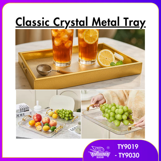 [1 SET] Acrylic Fruit Tray/ GIFT TRAY/ DIY WEDDING TRAY/ DULANG HIDANGAN/ FOOD TRAY/ LUXURY SERVING TRAY/ TY9019-TY9023