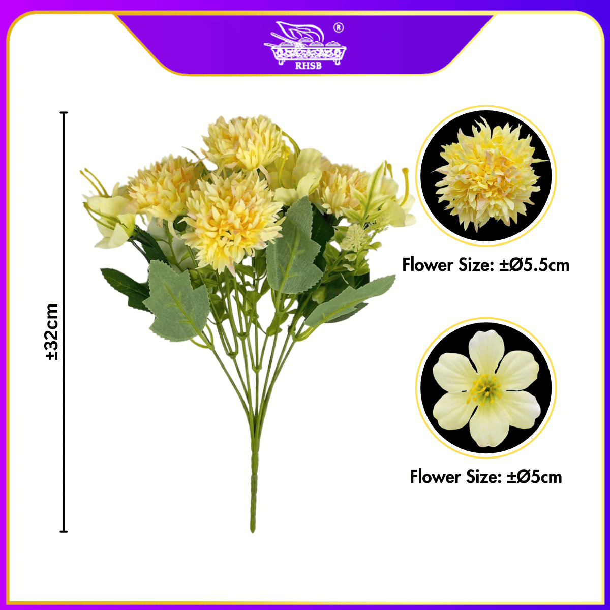 [1 PC] Artificial Chrysanthemum | Bunga Mum | Artificial Flower | Bunga Hiasan | Mum Flower | Wedding Decor | AF10021