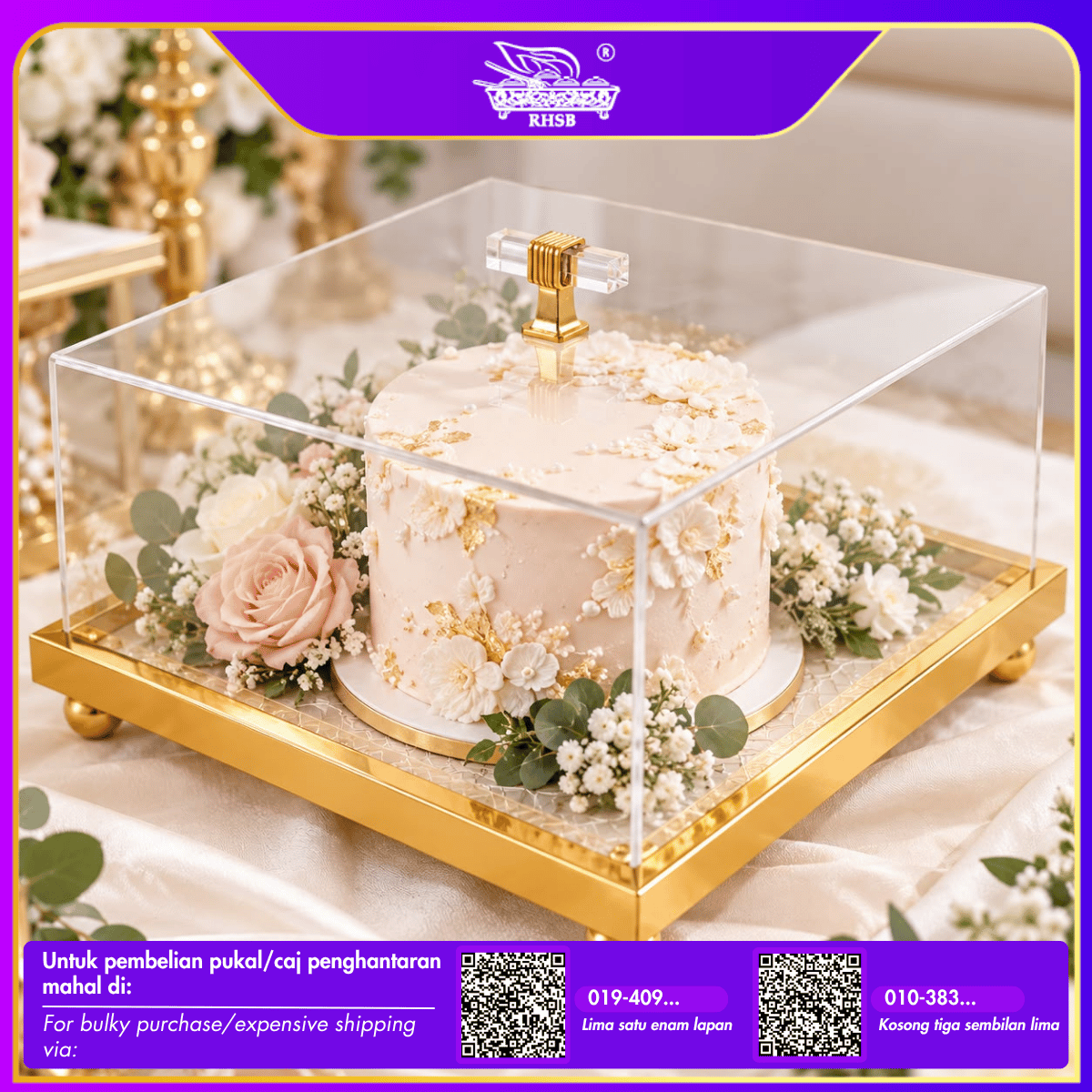 [1 SET] Acrylic Fruit Tray/ GIFT TRAY/ DIY WEDDING TRAY/ DULANG HIDANGAN/ FOOD TRAY/ LUXURY SERVING TRAY/ TY9019-TY9023