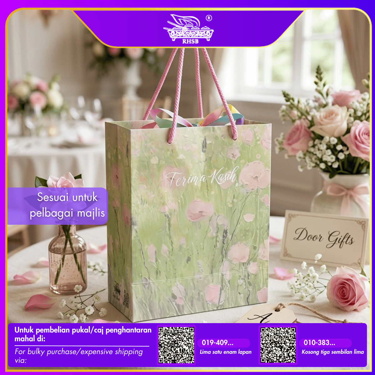 [10 PCS] PAPER BAG / BAG MURAH / BAG JAMUAN / GOODIES BAG / WEDDING GIFT / DOORGIFT / PB3183