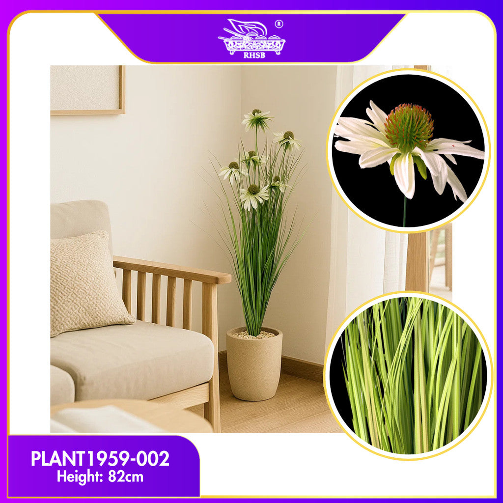 [1PC] Pokok Hiasan Daisy Tiruan 82cm |Artificial Flower with Faux Grass |Pokok Hiasan Rumah | Indoor Outdoor Decoration Plant PLANT1959