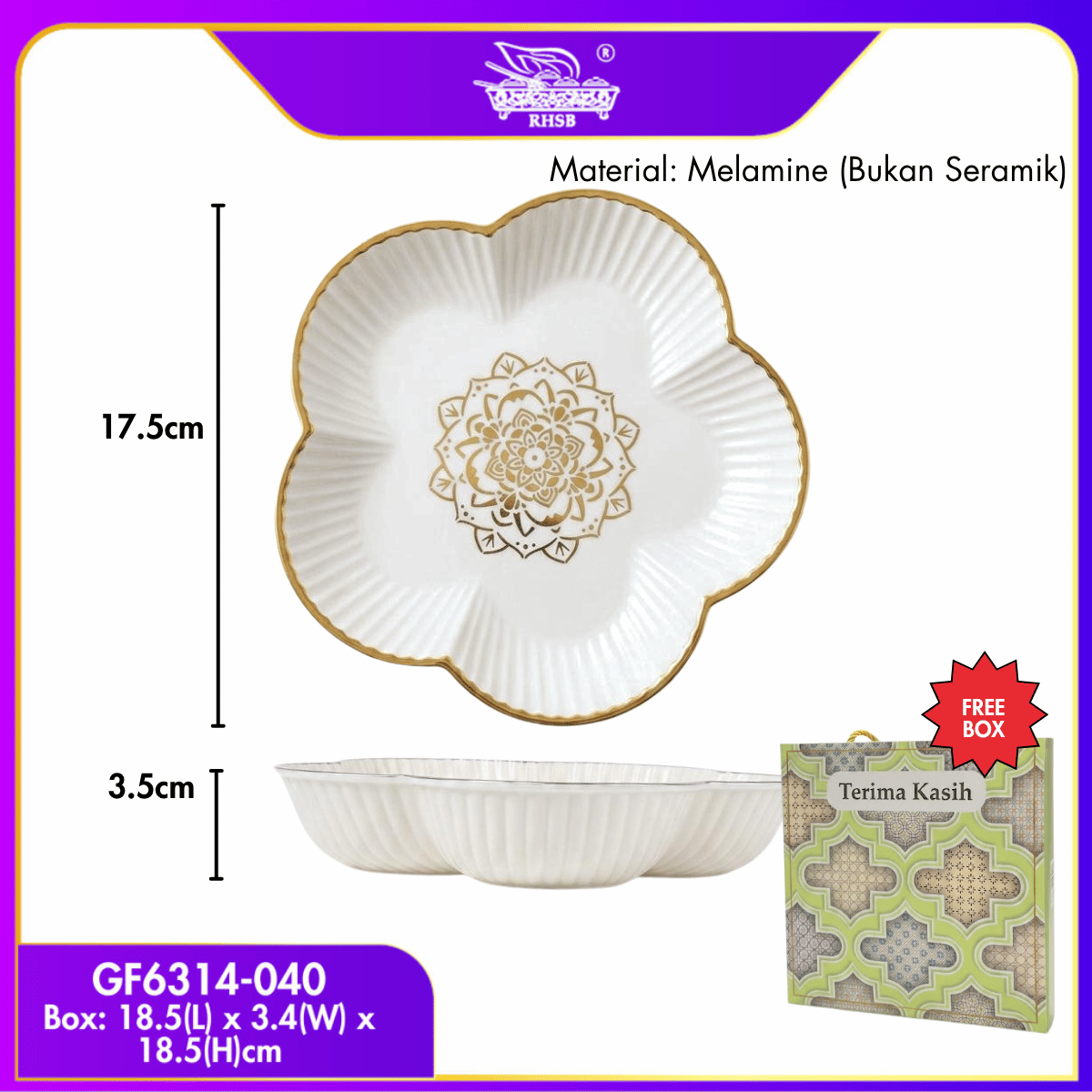 [10 SET] 7 INCH DOORGIFT MANGKUK BUNGA/ DOORGIFT VIP/FLOWER SHAPE PLATE/CENDERAHATI KAHWIN TUNANG/PINGGAN MANGKUK/SOUVENIR HADIAH GF6314-GF6376