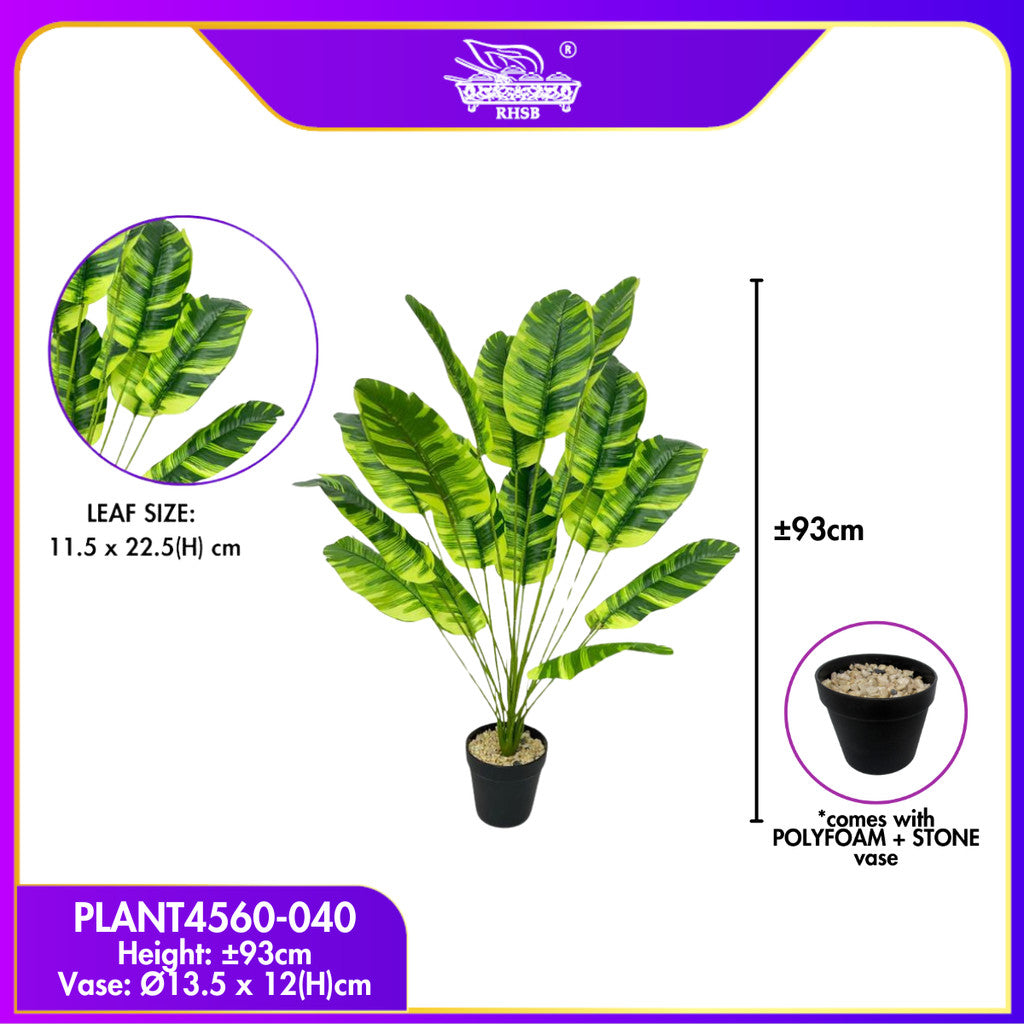 [1 SET]  Pokok Daun Pisang Tiruan | Pokok Hiasan Tropika Dalam Pasu | Tropical Artificial Banana Leaf Tree for Home & Office PLANT4560