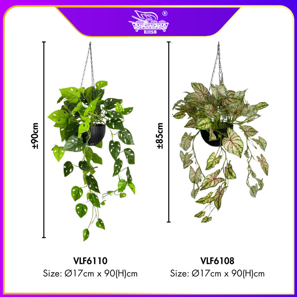 [1 PC] ARTIFICIAL POTTED PLANT / HOME DECOR / POKOK HIASAN / BUNGA / DECOR / DECOR RUMAH / ARTIFICIAL FLOWER / DESIGN VLF VLF6110-6112 98CM