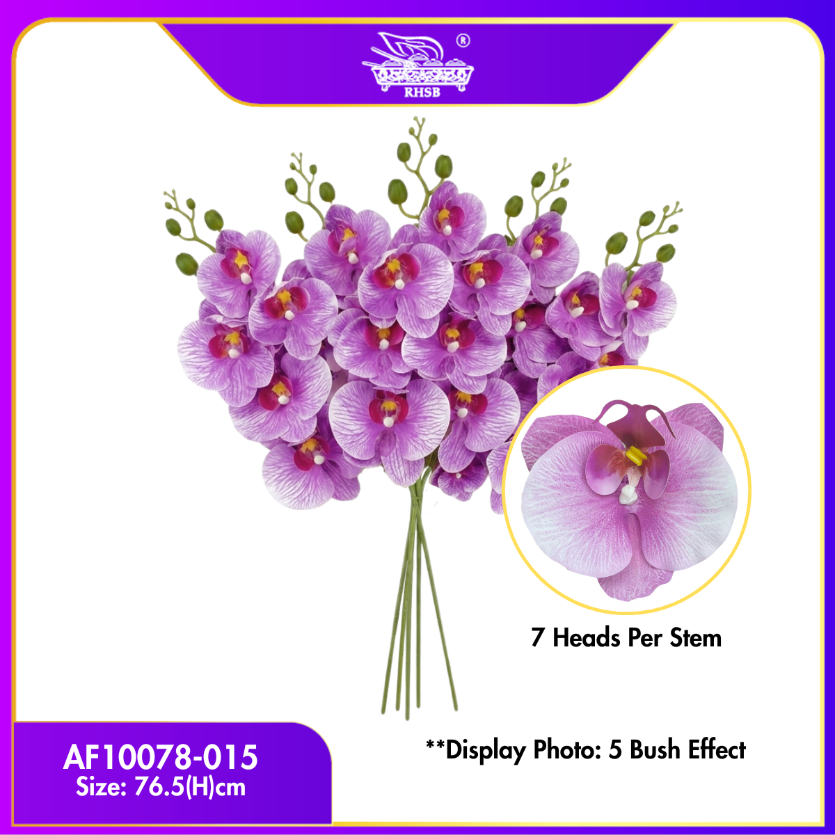 [1PC] Artificial Butterfly Orchid | Bunga Orkid 3D AF10078