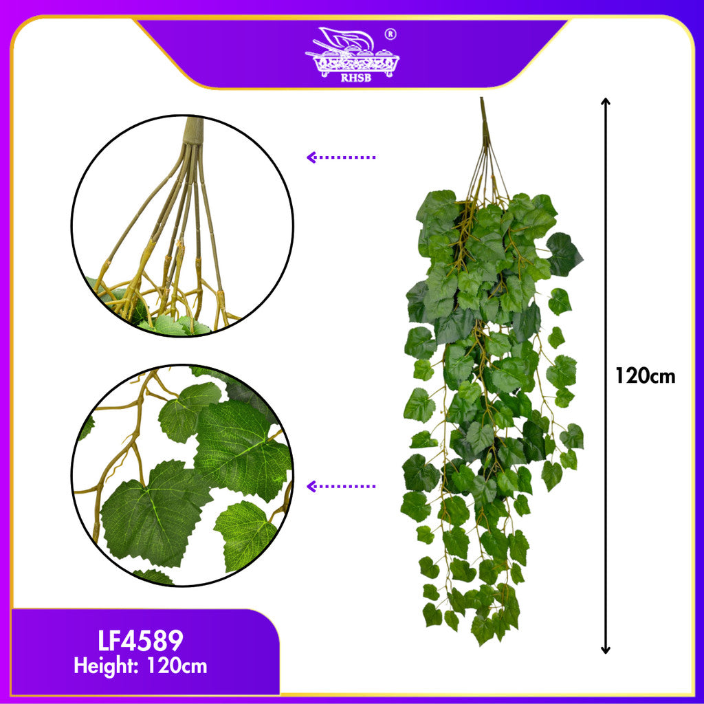 [1 PC] Artificial Wall Hanging Plant / Pokok Hiasan Dinding / Daun Hiasan Tiruan untuk Rumah & Balcony Decor