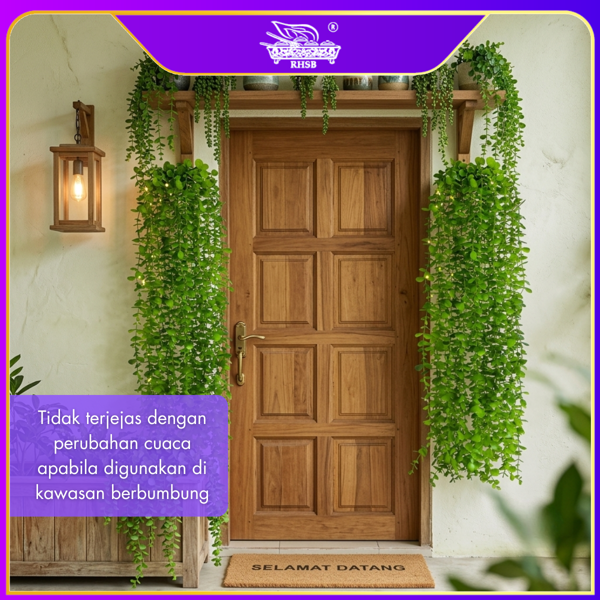 [1 PC] Artificial Leaf | Daun Jurai | Green Leaves | Garlands Hanging Leaf | Daun Hiasan | Home Deco | LF4612-LF4613